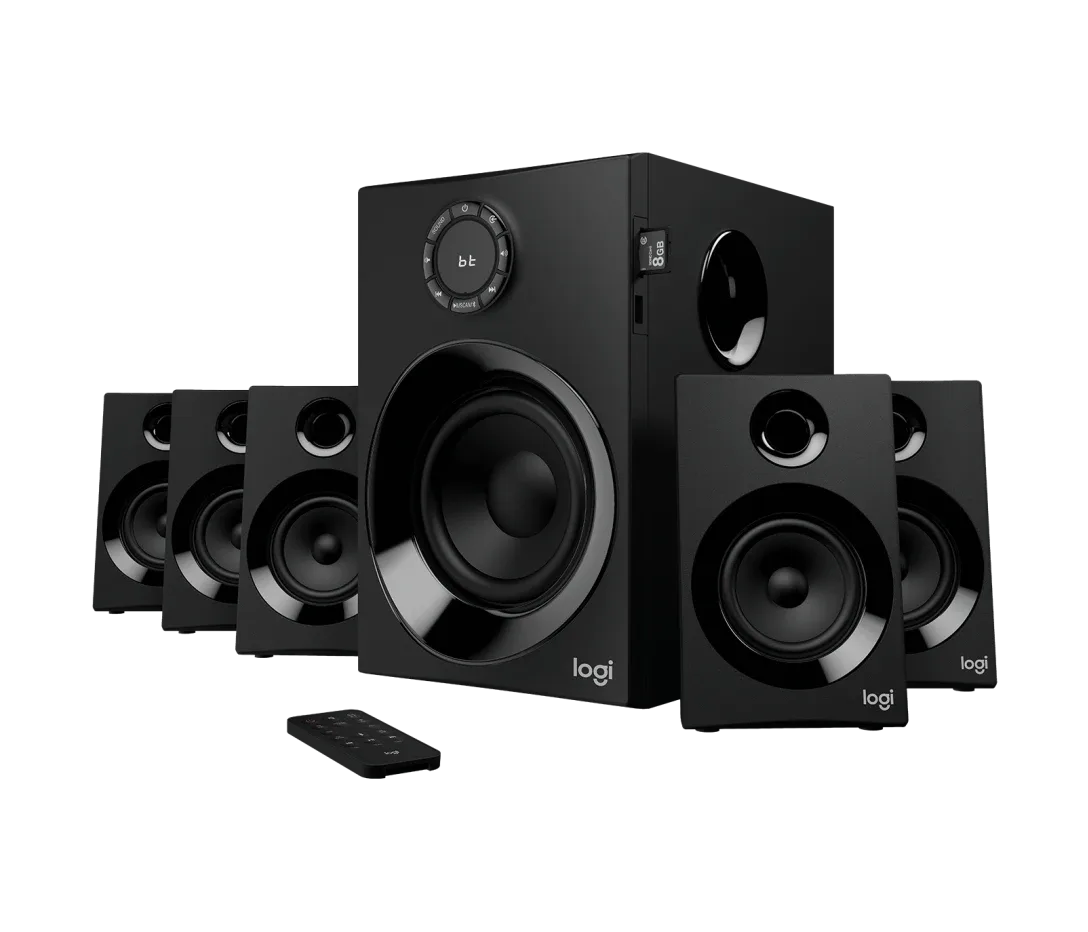 Logitech Z607 – Kit d'Enceintes 5.1 Surround Bluetooth 160 W avec Télécommande